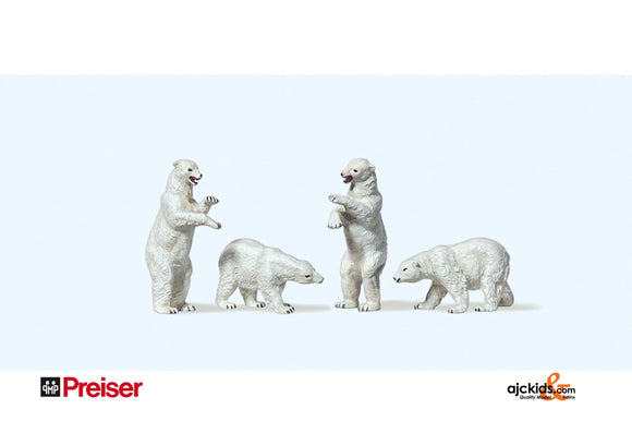Preiser 79716 Polar Bears (4 pieces)