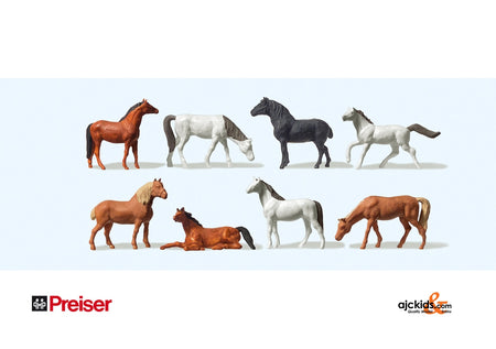 Preiser 88578 Horses 8 pcs