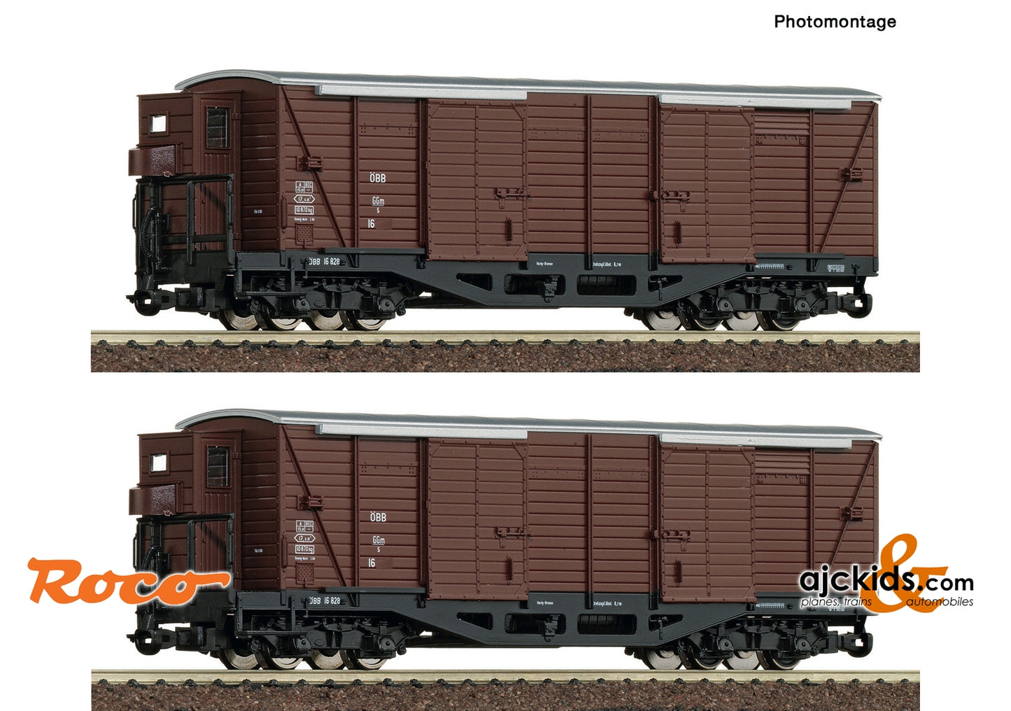 Roco 34583 - 2 piece set: Covered goods wagons