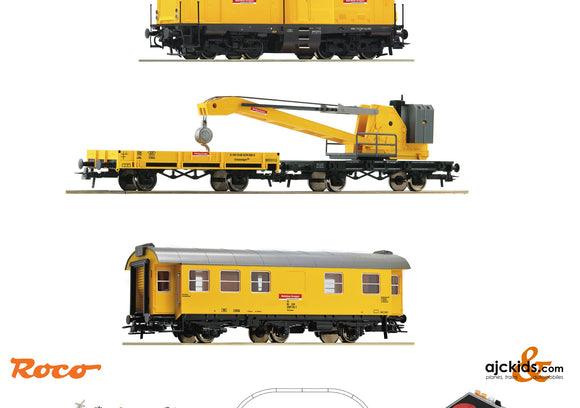 Roco 5100002 - Analogue Start Set: Diesel locomotive class 212 with crane train, DB at Ajckids.com