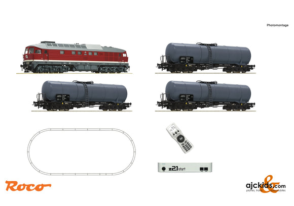 Roco 5110002 - z21 start Digitalset: Diesel locomotive class 132 with tank wagon train, DB at Ajckids.com