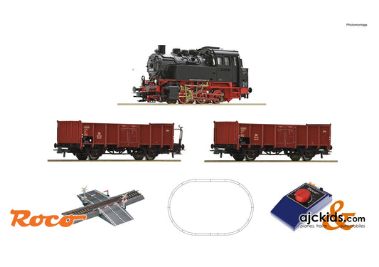 Roco 51160 - Analog start set: Steam locomotive class 80 with goods train