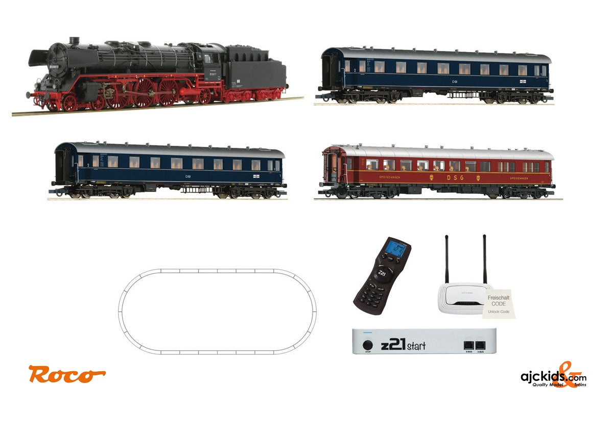 Roco 51308 Digital z21 start Set: Steam Locomotive class 01 with F-train Gluckauf