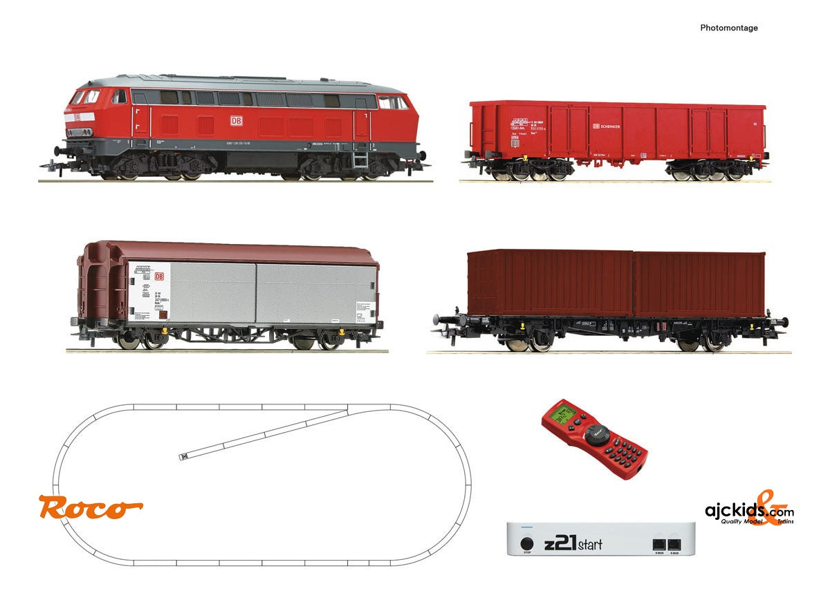 Roco 51312 z21® start Digitalset: Diesel locomotive class 218 with wagon train