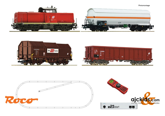Roco 51322 - z21 start digital set: Diesel locomotive class 2048 with goods train