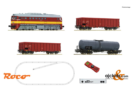 Roco 51332 - z21 start digital set: Diesel locomotive T679.1 with goods train