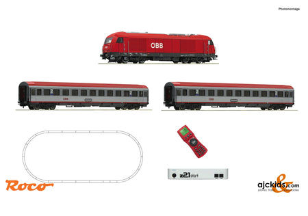 Roco 51341 -z21 start digital set: Diesel locomotive class 2016 with express train, Railroad_ÖBB - Austrian Railways, Country_Austria