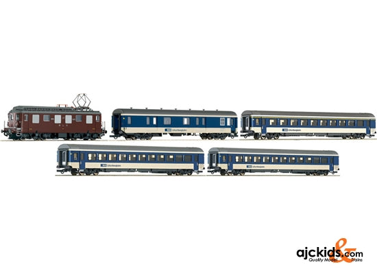 Roco 61425 Electric locomotive Ae4/4 of the BLS with passenger train