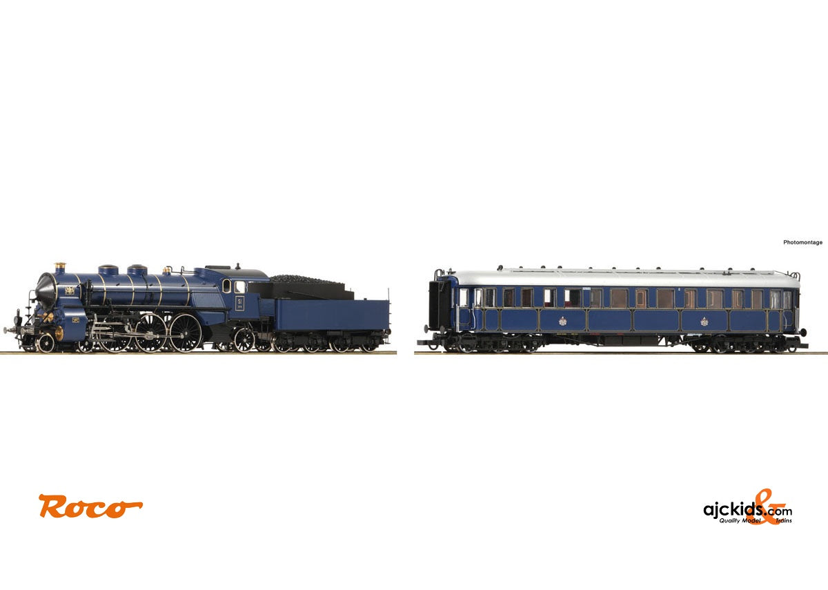 Roco 61471 2 piece set: Steam locomotive S 3/6 and “Prinzregenten” wagon