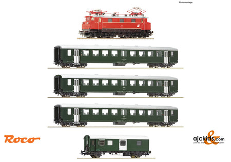 Roco 61494 -5  piece set: Electric locomotive 1670.27 with passenger train, Railroad_ÖBB - Austrian Railways, Country_Austria
