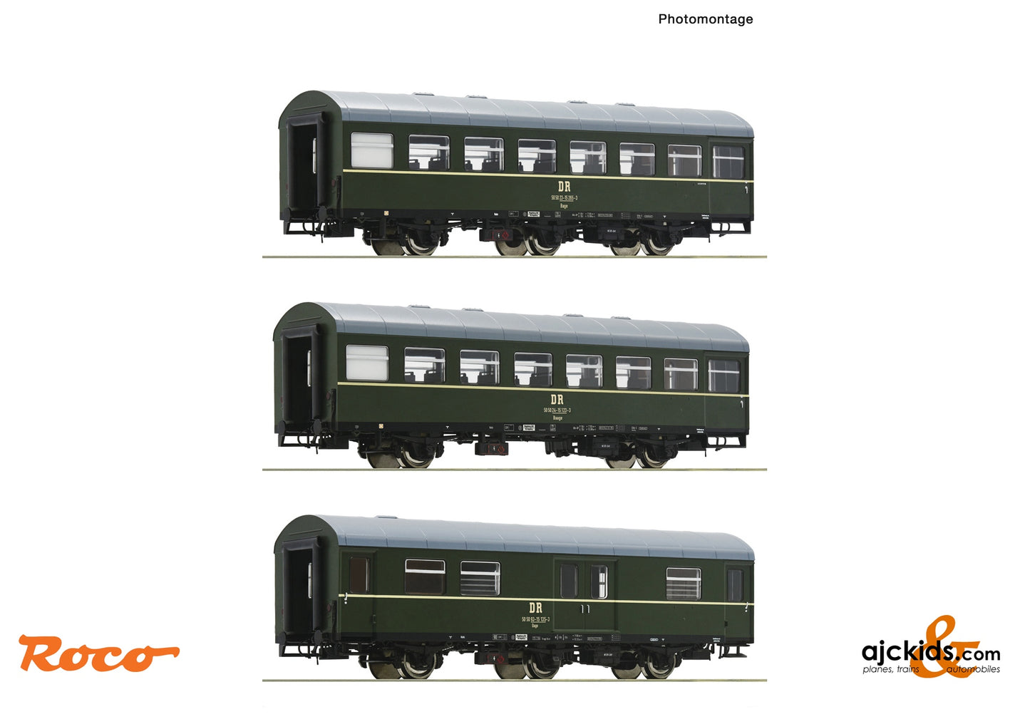 Roco 6200009 - 3-piece set 1: Passenger train, DR, EAN: 9005033062347
