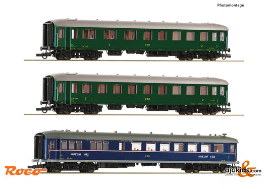 Roco 6200036 - 3-piece set 1: Express tr ain coaches, CSD, EAN: 9005033064433
