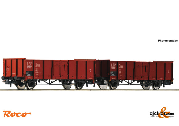 Roco 6600002 - 2-piece set: Open freight wagon, CSD at Ajckids.com