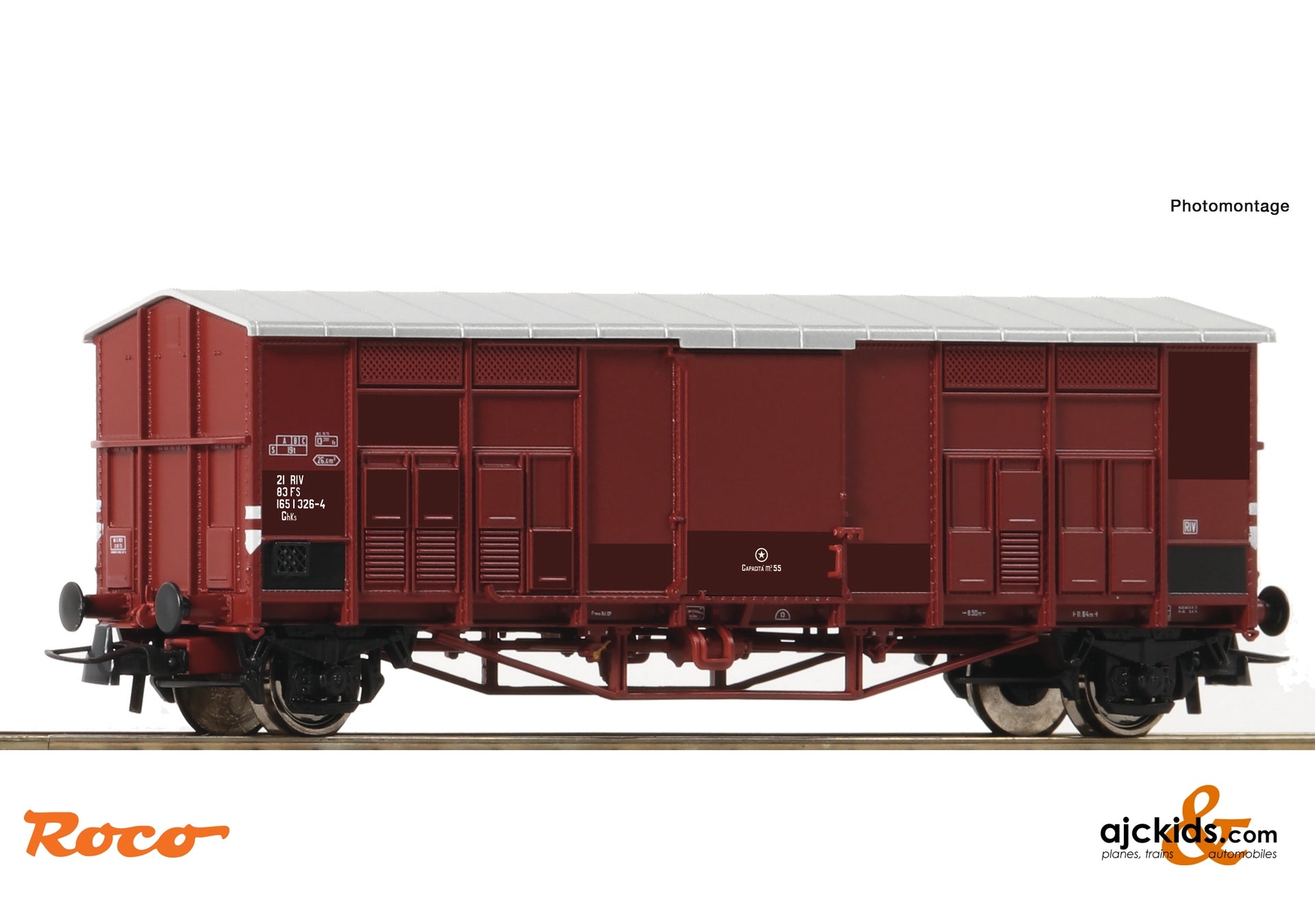 2-piece おもちゃ Roco Cargo Rh750貨車2両積荷付き