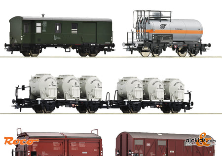 Roco 6600018 - 6-piece set: Freight train, DB at Ajckids.com