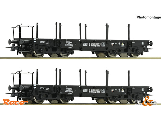 Roco 6600031 - 2-piece set: Heavy-duty wagon, DR at Ajckids.com