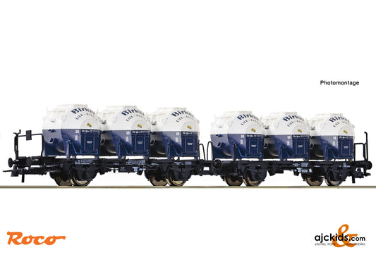 Roco 6600053 - Double carrying wagon uni t, DB, EAN: 9005033063733