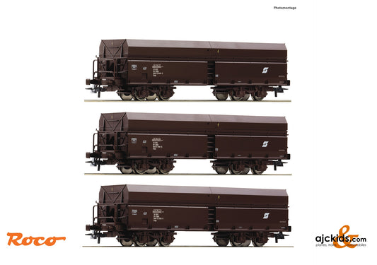 Roco 6600071 - 3-piece set: Self-unloadi ng wagons, Austrian Feder, EAN: 9005033065546
