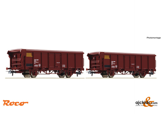 Roco 6600082 - 2-piece set: Rolling roof wagones, FS, EAN: 9005033066123