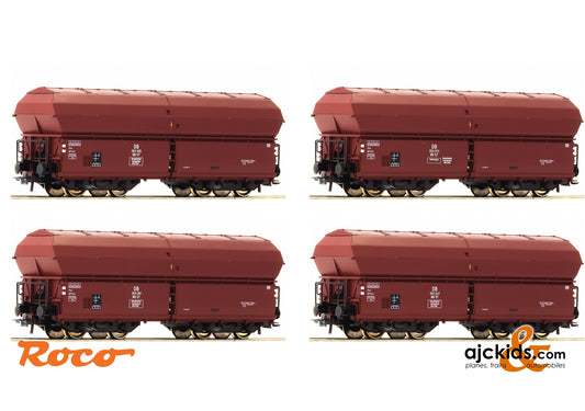 Roco 67083 - 4 piece set: Self unloading hopper wagons