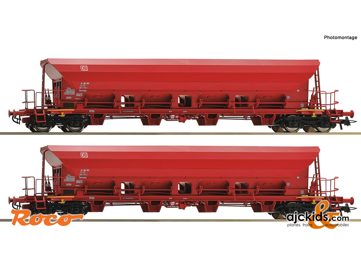 Roco 67087 - 2 piece set: Self unloading hopper wagons