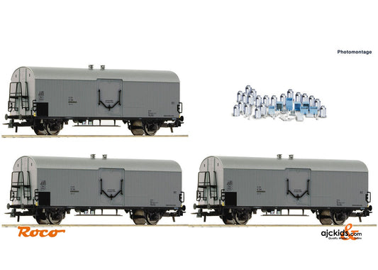 Roco 67118 3 piece set: Refrigerator wagons