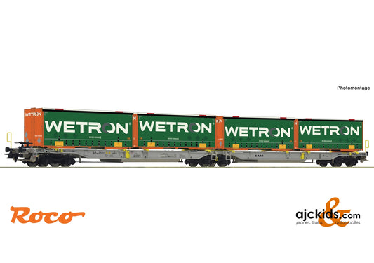 Roco 67401 - Articulated double pocket wagon + Wetron