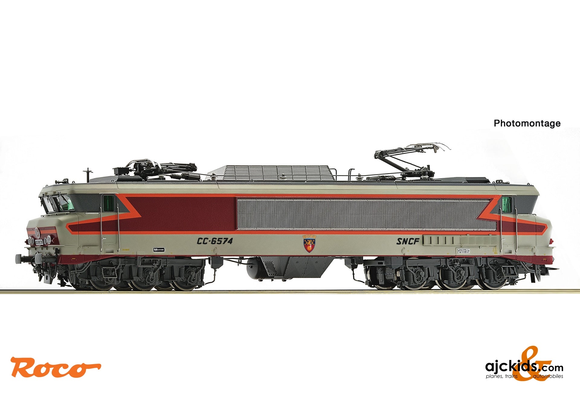 Locomotive électrique CC 6574, SNCF ép IV - digitale son - HO 1/87 - ROCO  70619