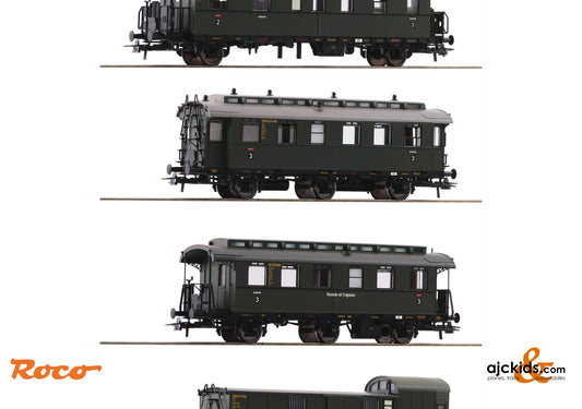 Roco 74014 - 4-piece set: Passenger train, DB at Ajckids.com