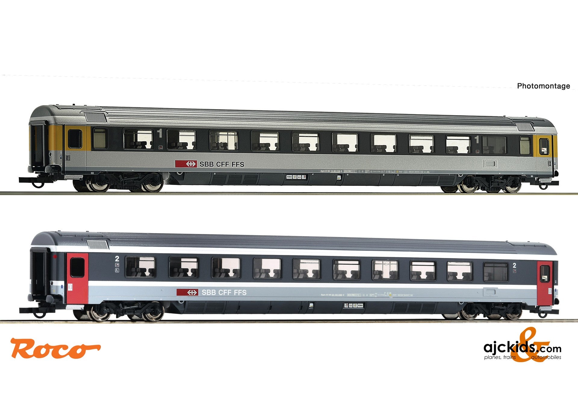 74096 Roco Roco 74023 - 2 piece set (3): EuroCity coaches EC 7 at Ajckids.com
