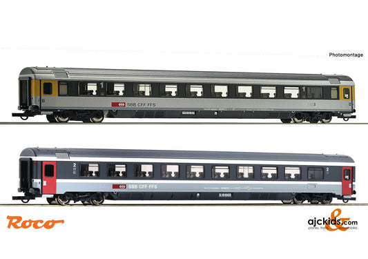 Roco 74023 -2 piece set (3): EuroCity coaches EC 7, SBB
