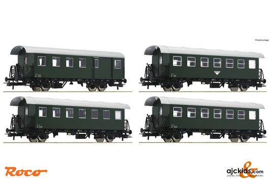 Roco 74026 - 4-piece set: Ribbed wagons, ÖBB at Ajckids.com
