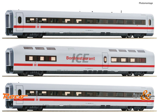 Roco 74028 -3 piece set (1): Intermediate coaches ICE 1, DB AG