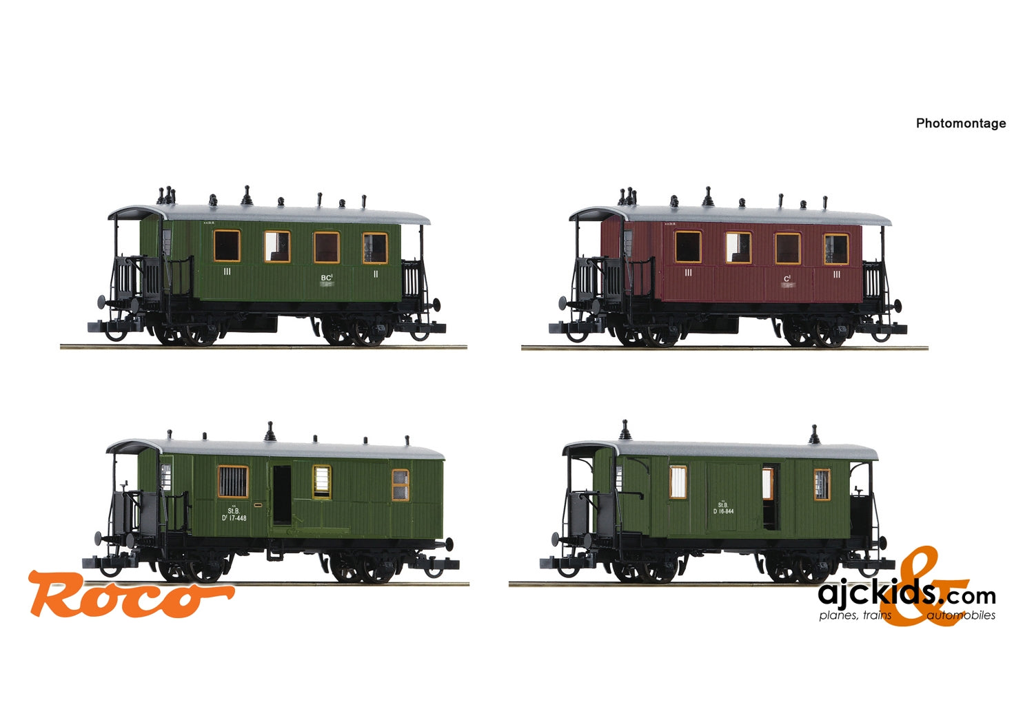 Roco 74062 - 4 piece set: Passenger train at Ajckids.com