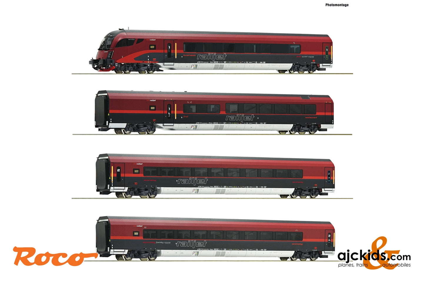 Roco 74085 - 4 piece set: "Railjet"