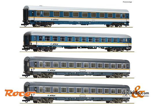 Roco 74092 - 4 piece set: Passenger coaches