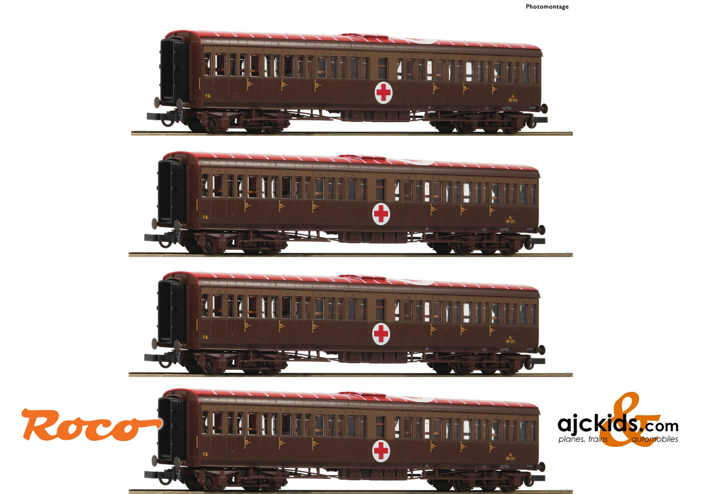 Roco 74093 - 4 piece set: "Hospital train"