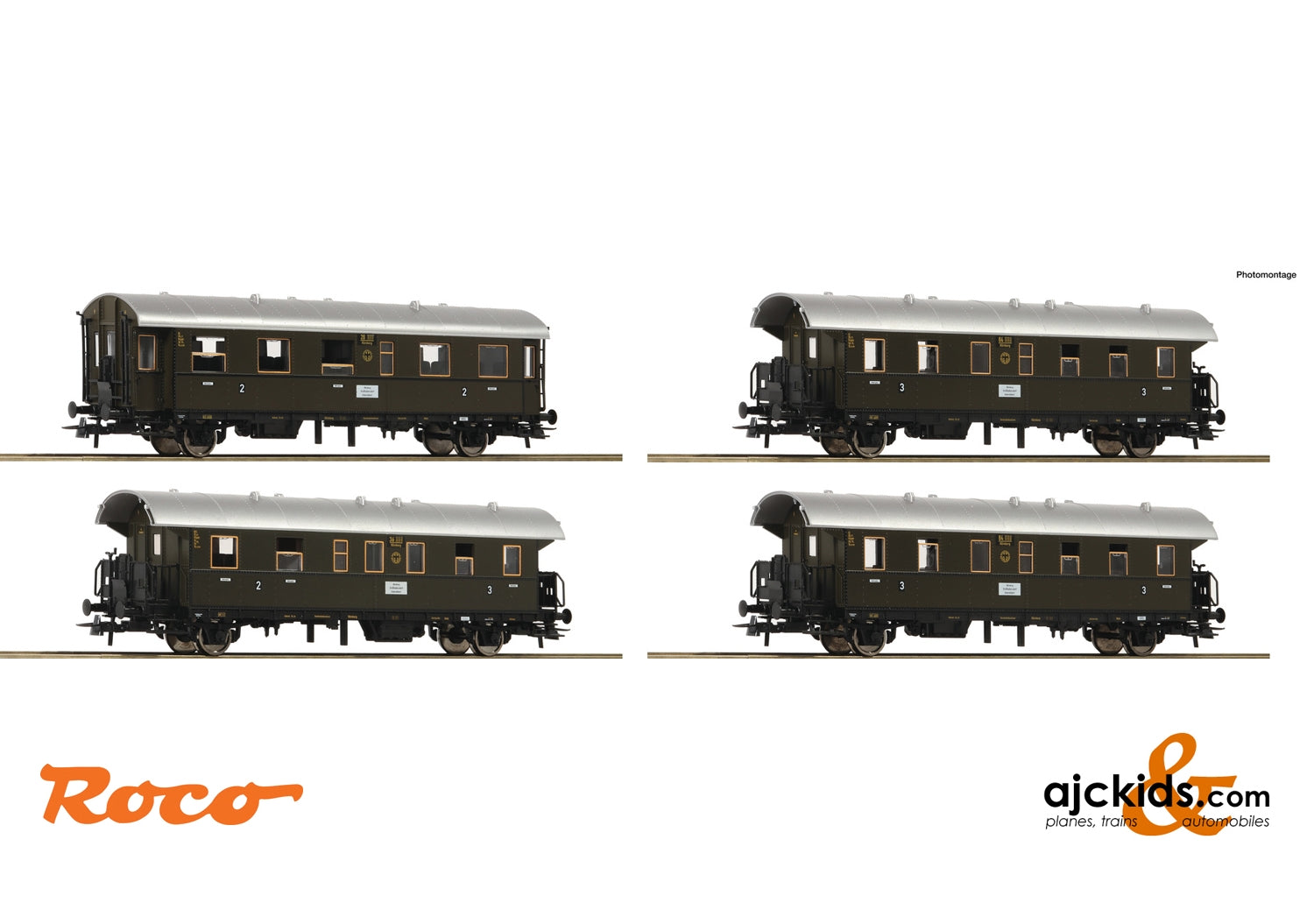 Roco 74102 - 4 piece set: Passenger coaches 