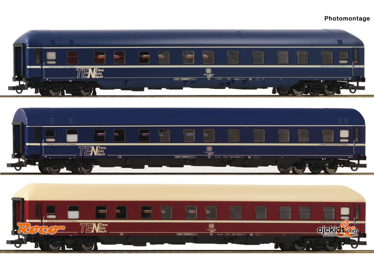 Roco 74129 - 3 piece set: Sleeping cars DB at Ajckids.com