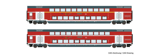 Roco 74149 - 2 piece set: Double-deck coaches (AC version)