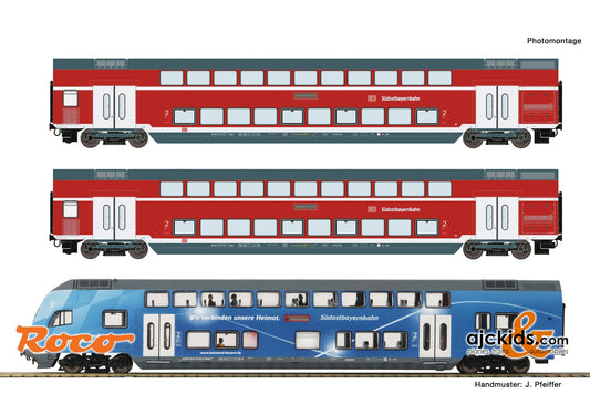 Roco 74155 - 3 piece set: Double-deck coaches