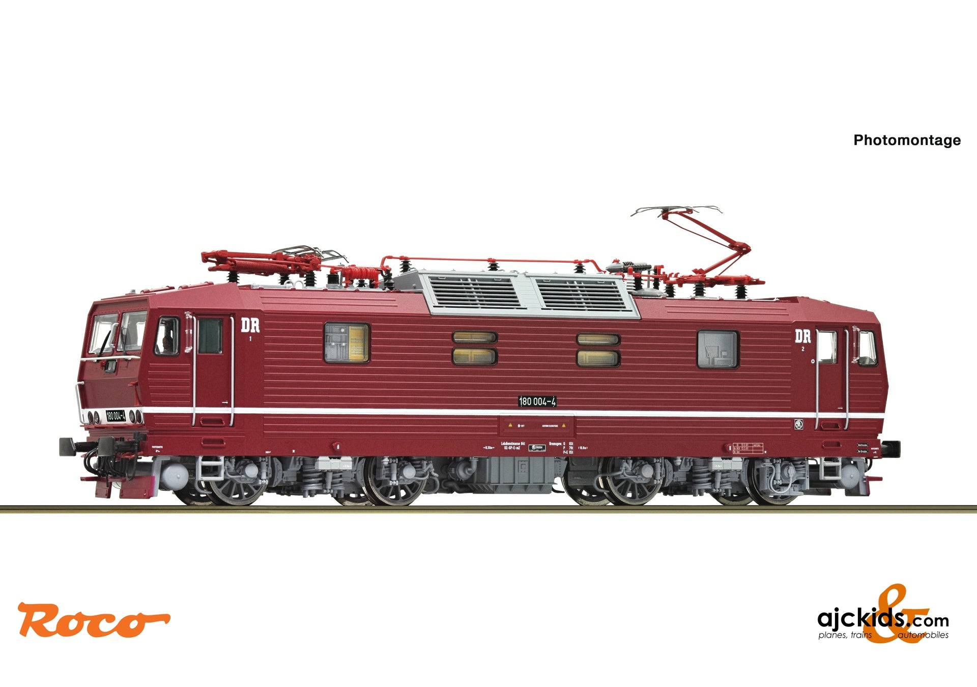 Roco 7500052 Electric Locomotive 180 0 04-4, DR – Ajckids