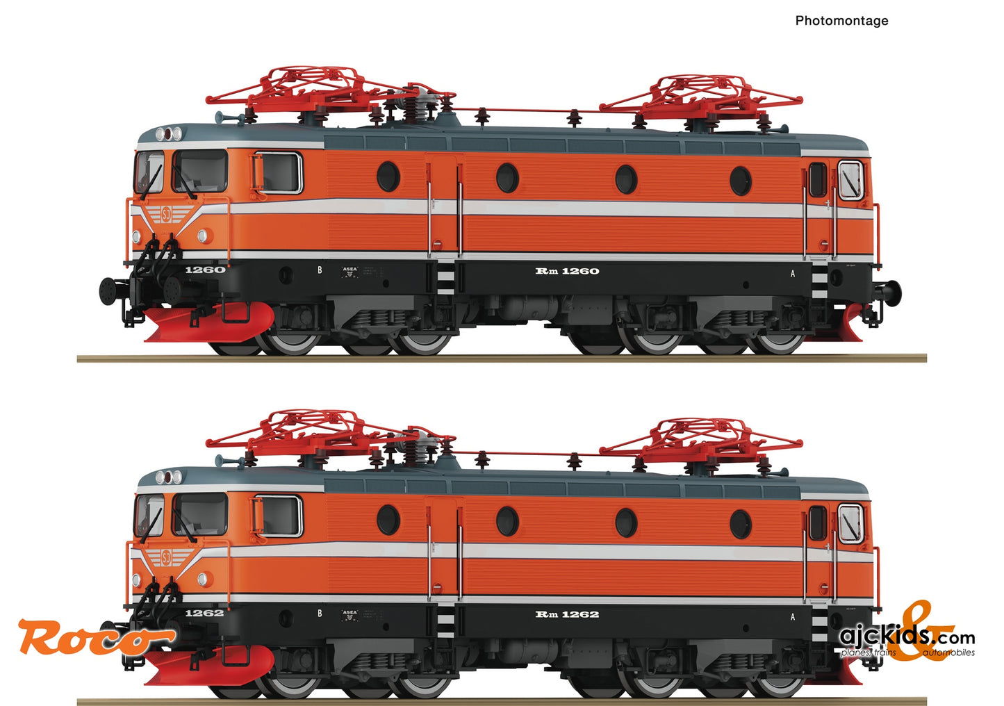 Roco 7520048 - 2-piece set: Electric Locomotives Rm, SJ, EAN: 9005033065003