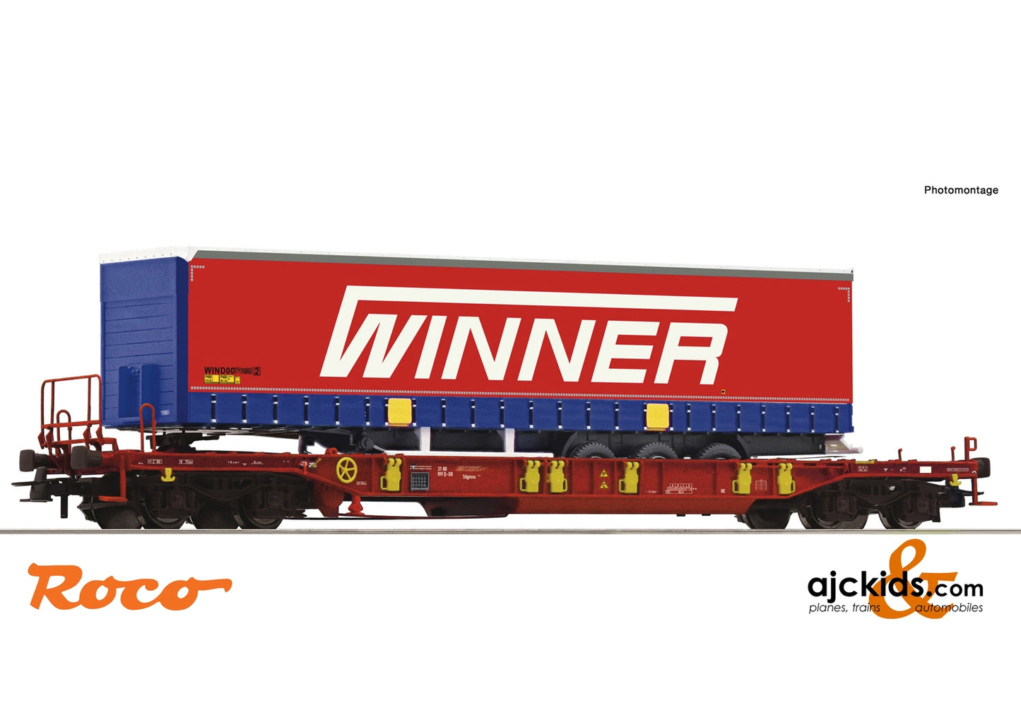 Roco 75890 - Pocket wagon T3 + Winner Trailer #4 Display 75886