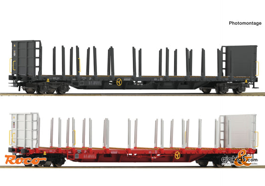 Roco 76021 -2 piece set: Wood transport wagons, Railroad_ÖBB - Austrian Railways, Country_Austria