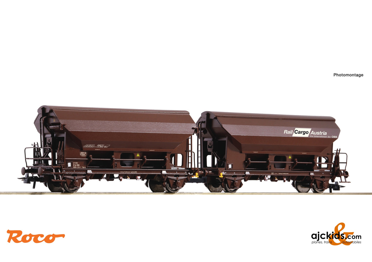 Roco 76022 - Swivel roof wagon double unit, ÖBB, EAN: 9005033760229