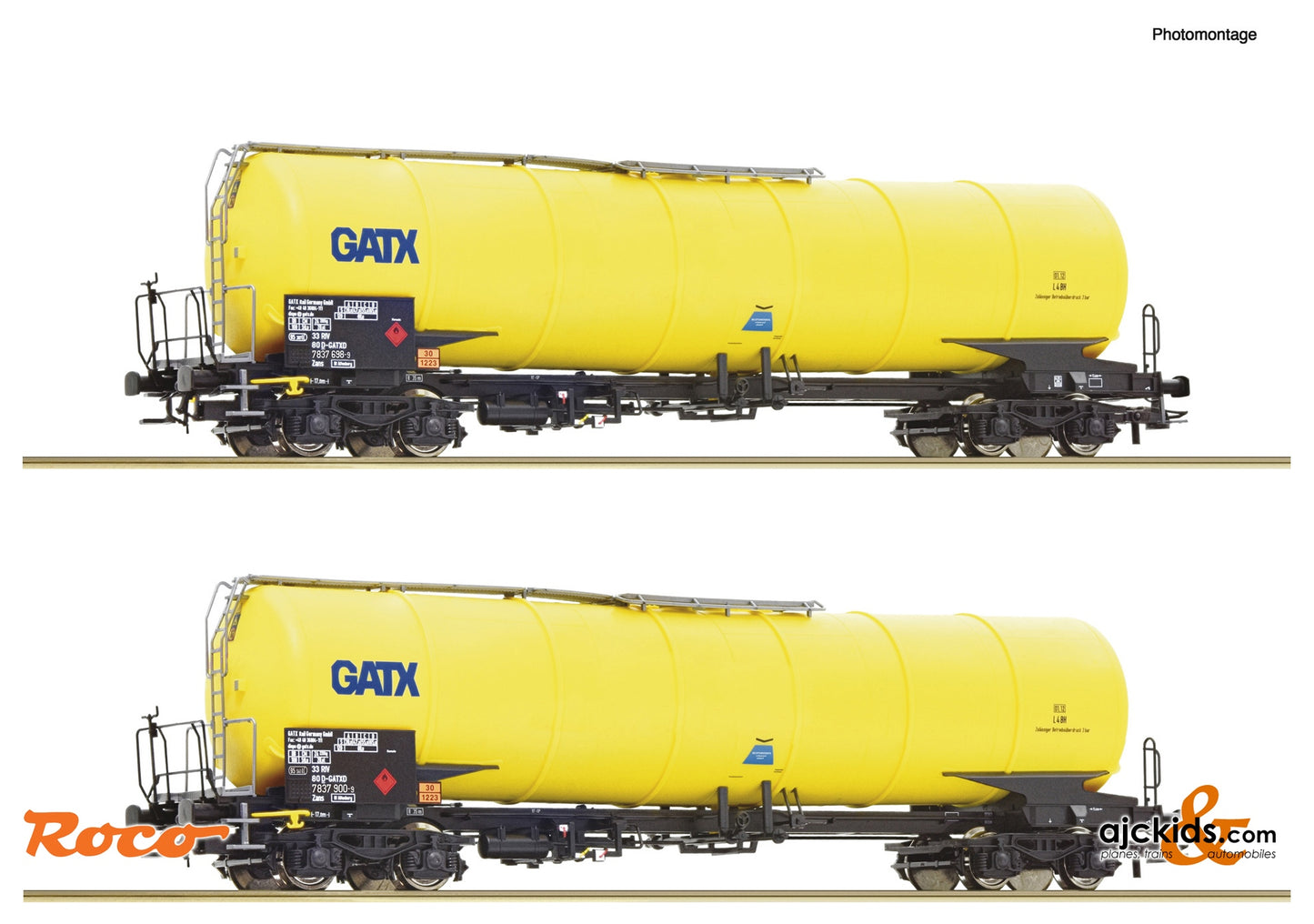 Roco 76025 - 2-piece set: Tank wagon, GATX, EAN: 9005033760250