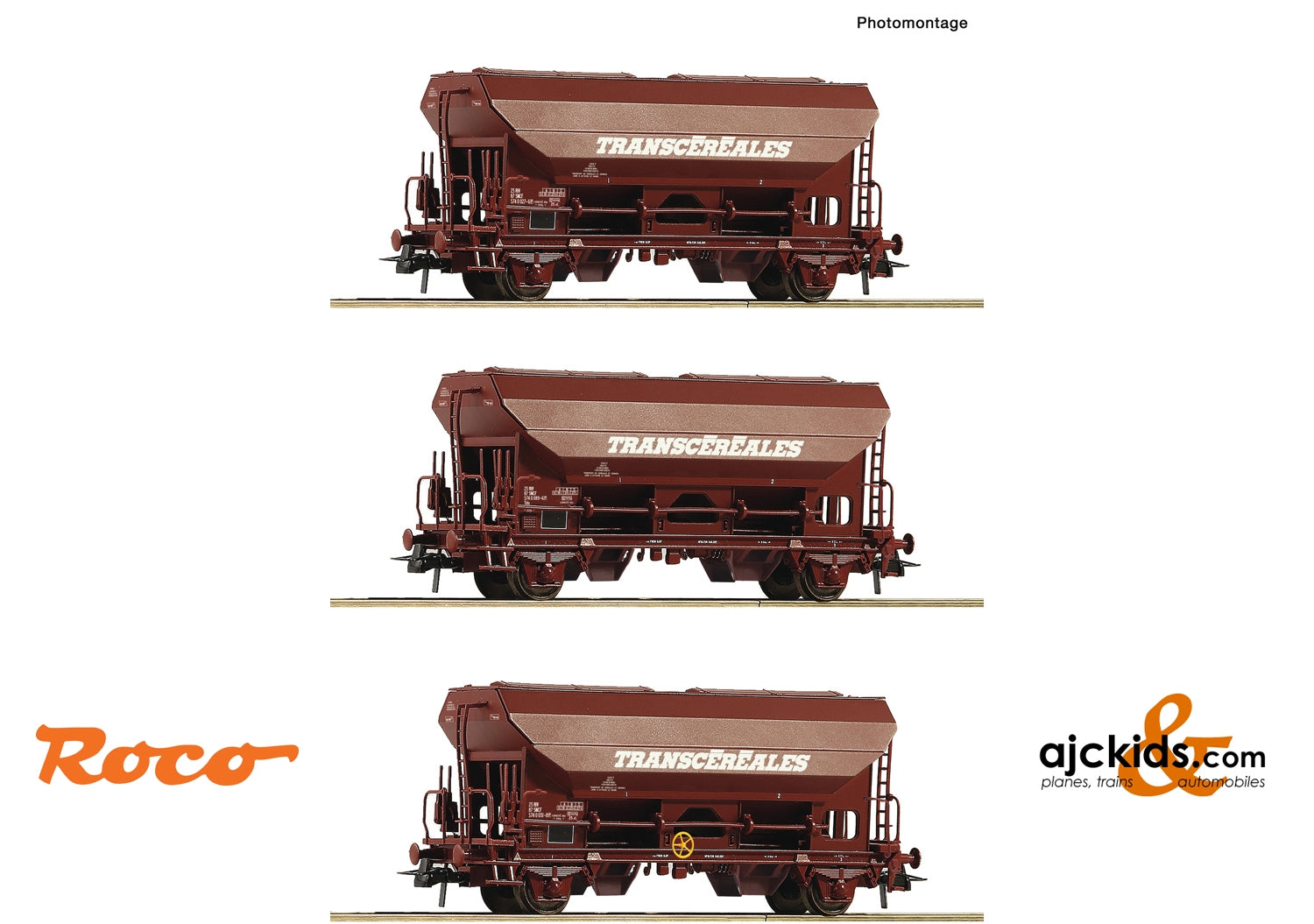 Roco 76033 - 3 piece set: Swing roof wagons