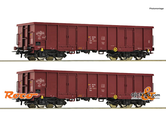 Roco 76038 - 2 piece set: Open goods wagons