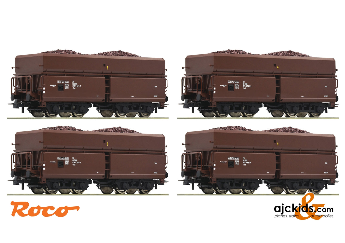 Roco 76063 - 4 piece set: Ore wagons